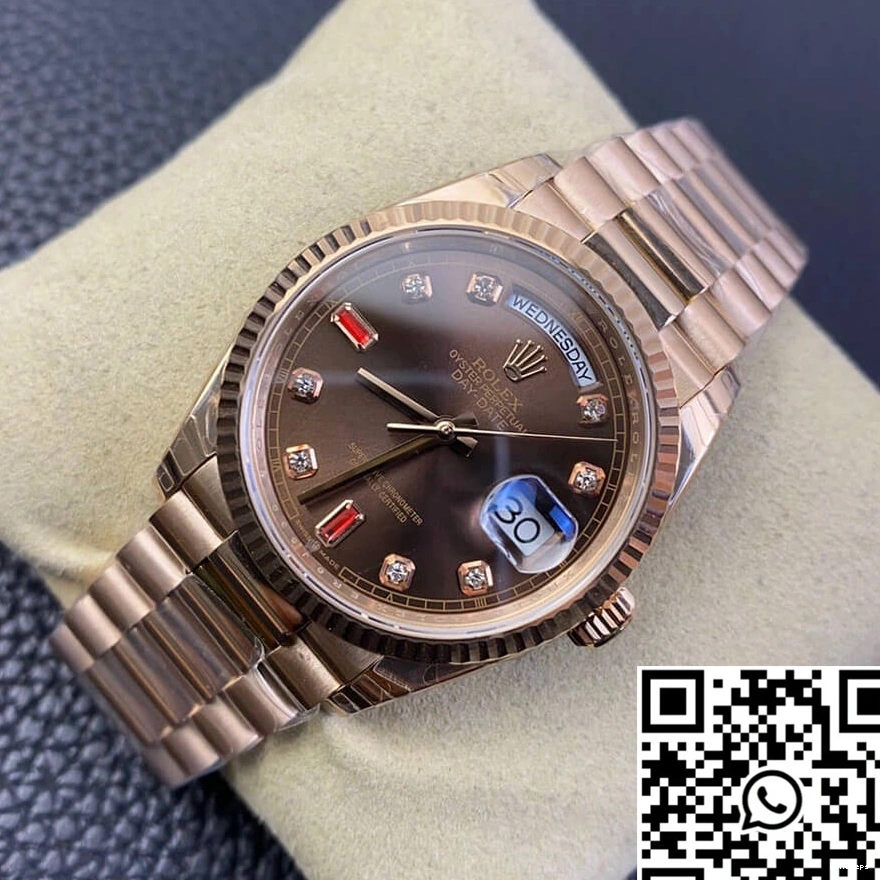 EW Rolex Day 118235 Rose Gold Factory Date 1217